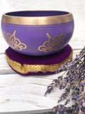 Purple Crown Chakra Brass Singing Bowl - Crystal Karma by Trina