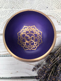 Purple Crown Chakra Brass Singing Bowl - Crystal Karma by Trina