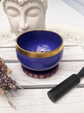 Crown Chakra Brass Singing Bowl - Purple 7.5cm Gift Set | Crystal Karma by Trina