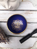Crown Chakra Brass Singing Bowl - Purple 7.5cm Gift Set | Crystal Karma by Trina