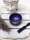 Crown Chakra Brass Singing Bowl - Purple 7.5cm Gift Set | Crystal Karma by Trina