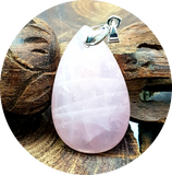 Crystal Pendant Tear Drop Rose Quartz | Crystal Karma By Trina