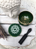 Heart Chakra Singing Bowl - Green 7.5cm Gift Set | Crystal Karma by Trina