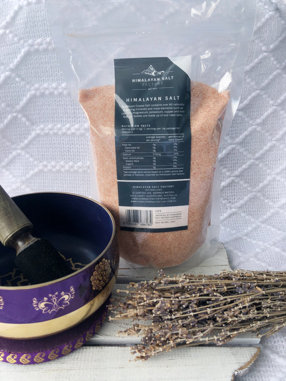 Himalayan Fine Salt Pouch - 1 kg Salt | Crystal Karma by Trina