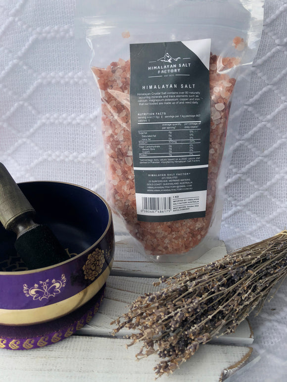 Himalayan Salt Granules 1kg Pouch - Crystal Karma By Trina