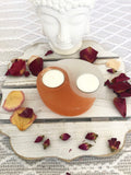 Selenite Yin Yang Candle Holder - Crystal Karma By Trina