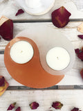 Selenite Yin Yang Candle Holder - Crystal Karma By Trina