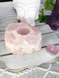 Rose Quartz Candle Base - Crystal Karma By Trina