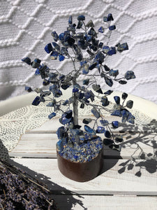 Lapis Lazuli Crystal Gemstone Tree Silver Medium | Crystal Karma by Trina