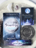 Moon Lovers Set #6 Moonology Book Moonology Oracle Cards Selenite Puffy Moon Clear Quartz Sphere on Stand and more | Crystal Karma by Trina