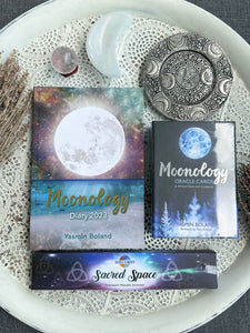 Moon-Lovers-Set-Diary-#9 - Moonology Diary, Moonology Oracle, Selenite Moon Bowl | Crystal Karma by Trina