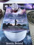 Moon Lovers Set #1 Moonology Book Moonology Manifesting Oracle Cards Selenite Puffy Moon Clear Quartz Sphere on Stand and more | Crystal Karma by Trina