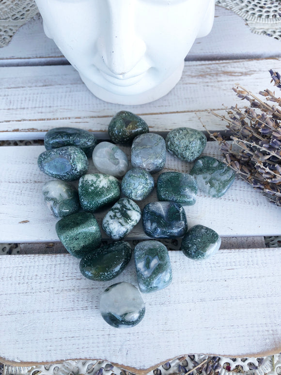 Moss Agate Tumbles Small | Crystal Karma by Triina