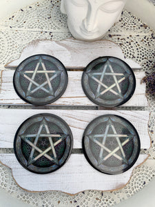 Multi-Colour Pentagram Coasters - Set of 4 | Crystal Karma by Trina