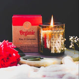 Organic Goodness Smudge Candle - Rose & Geranium | Crystal Karma by Trina