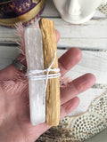 Selenite & Palo Santo Floral Cleansing Bundles | Crystal Karma by Trina 