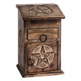 Pentacle 3 Drawer Wooden Chest  | Crystal Karma by Trina