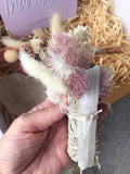 Floral Smudge Stick Rose Quartz Self Love Deluxe Smudge Box #3 | Crystal Karma by Trina 