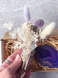 Purple Agate Floral Sage Smudge Box | Crystal Karma by Trina
