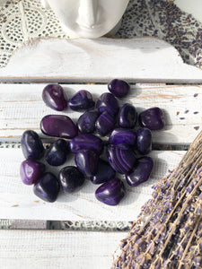 Purple Agate Tumbles | Crystal Karma by Trina
