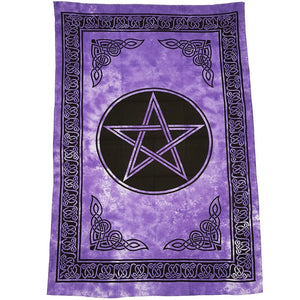 Purple Pentacle Tapestry | Crystal Karma by Trina