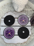 Purple Pentagram Coasters - Set of 4 | Crystal Karma by Trina