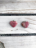 Rhodonite Pendant - Heart Carved Crystal Pendant - Light Pink  | Crystal Karma by Trina