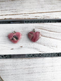 Rhodonite Pendant - Heart Carved Crystal Pendant - Light Pink  | Crystal Karma by Trina