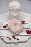 Rose Quartz Candle Base - Crystal Karma By Trina