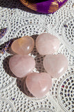 Rose Quartz Palm Stone Hearts | Crystal Karma by Trina