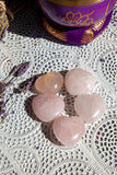 Rose Quartz Palm Stone Hearts | Crystal Karma by Trina