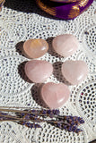 Rose Quartz Palm Stone Hearts | Crystal Karma by Trina