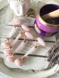 Crystal Facial Rollers - Rose Quartz with Rose Gold Plated Trim