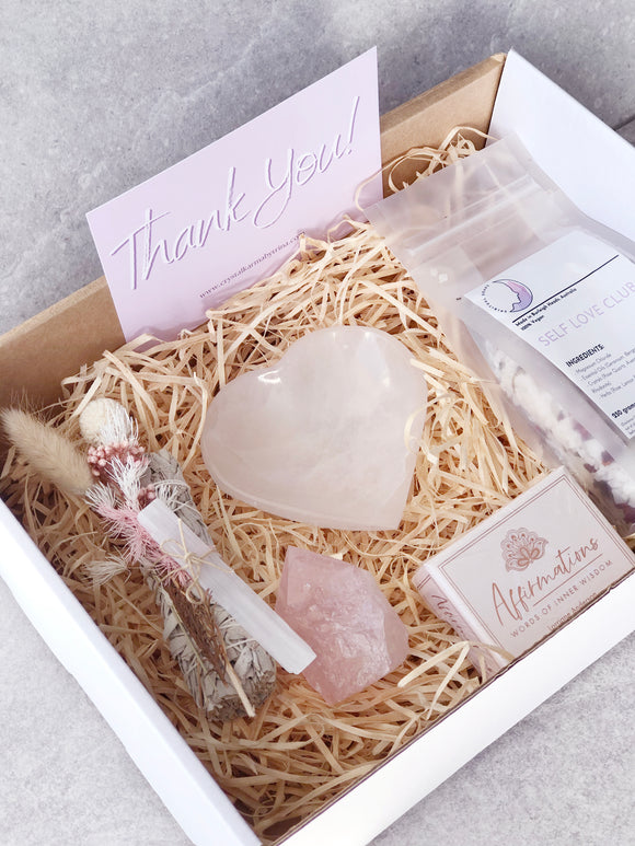 Rose Quartz Self Love Deluxe Smudge Box #2 | Crystal Karma by Trina