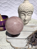 Rose Quartz Sphere #5 | Crystal Karma by Trina