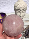 Rose Quartz Sphere #5 | Crystal Karma by Trina
