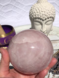 Rose Quartz Sphere #5 | Crystal Karma by Trina
