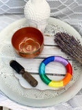 Sacral Chakra Brass Singing Bowl - Orange 12.5cm Gift Set | Crystal Karma by Trina