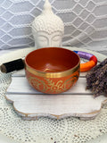Sacral Chakra Brass Singing Bowl - Orange 12.5cm Gift Set | Crystal Karma by Trina