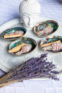 Smudge Pack - Abalone Shell, White Sage & Palo Santo - Crystal Karma By Trina