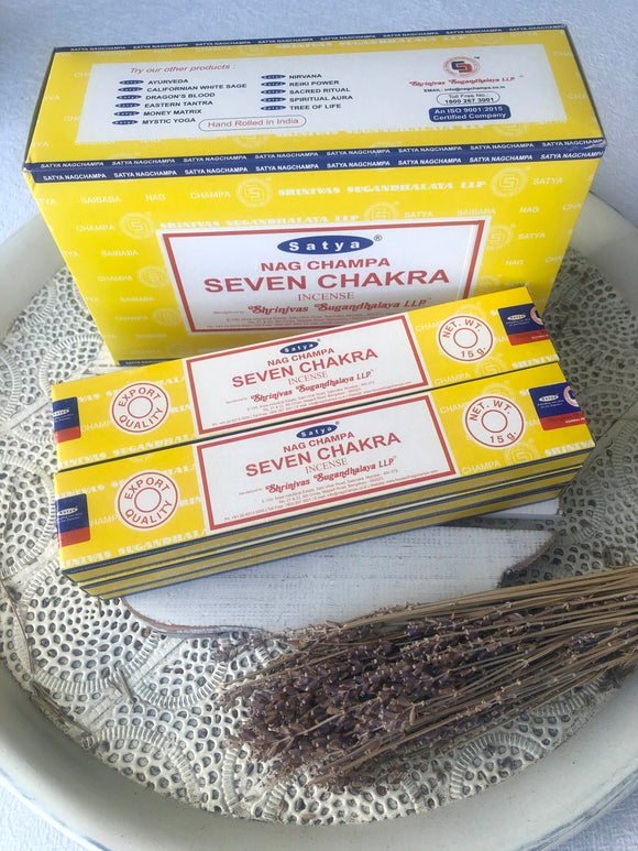 Satya Seven Chakras Incense Sticks | Crystal Karma by Trina