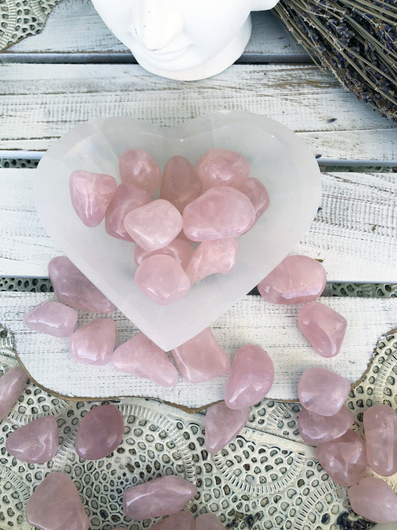 Selenite Bowl Heart Shaped | Crystal Karma by Trina