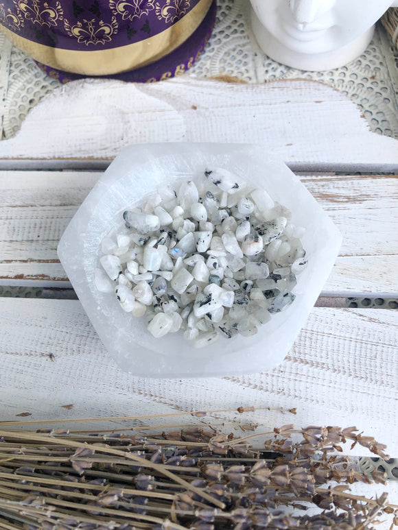Selenite Bowl Hexagon