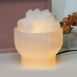 Selenite Fire Bowl Lamp – Large | Crystal Karma by Trina