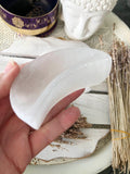 Selenite Bowls Moon Shaped Small | Crystal Karma by Trina
