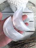 Moon Lovers Gift Set #6 Selenite Puffy Moon | Crystal Karma by Trina