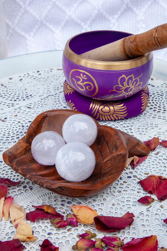 Selenite Spheres Small | Crystal Karma by Trina