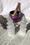 Selenite Unicorn Standing Spiral | Crystal Karma by Trina