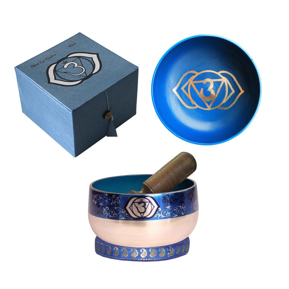 Third Eye Chakra Singing Bowl - Navy Blue 12.5cm Gift Set | Crystal Karma By Trina