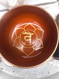 Sacral Chakra Singing Bowl - Orange 12.5cm Gift Set | Crystal Karma By Trina